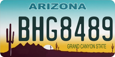 AZ license plate BHG8489