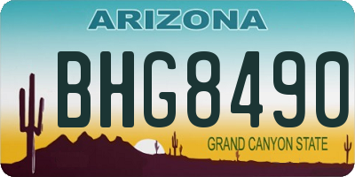 AZ license plate BHG8490