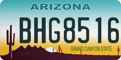 AZ license plate BHG8516