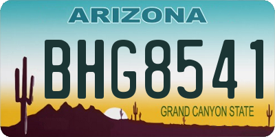 AZ license plate BHG8541