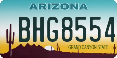 AZ license plate BHG8554
