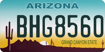 AZ license plate BHG8560