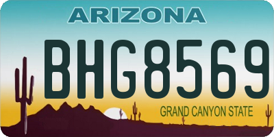 AZ license plate BHG8569