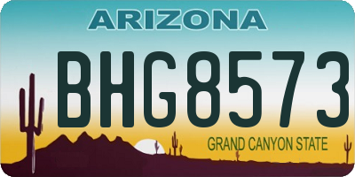 AZ license plate BHG8573