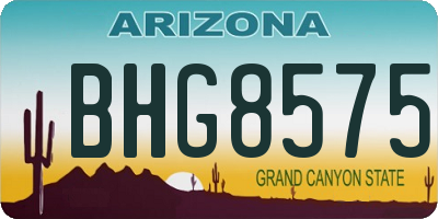 AZ license plate BHG8575