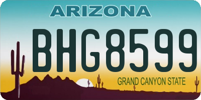 AZ license plate BHG8599