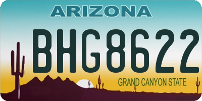 AZ license plate BHG8622