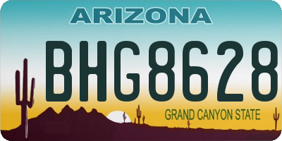 AZ license plate BHG8628