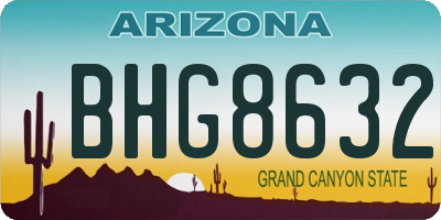 AZ license plate BHG8632
