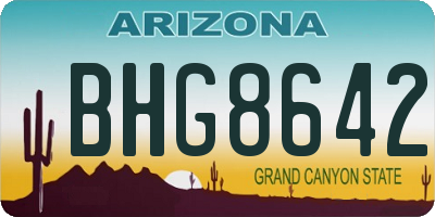 AZ license plate BHG8642