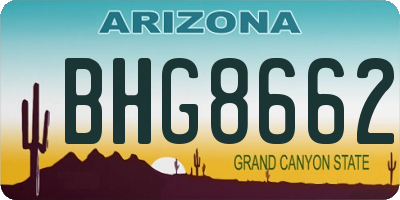 AZ license plate BHG8662