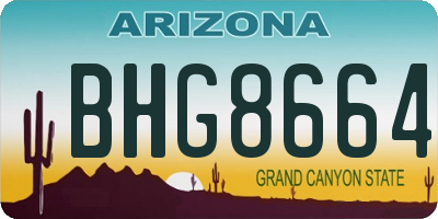 AZ license plate BHG8664