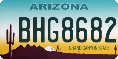 AZ license plate BHG8682