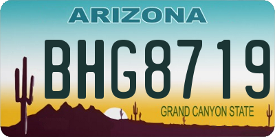 AZ license plate BHG8719