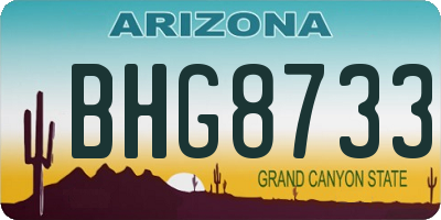 AZ license plate BHG8733
