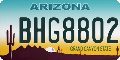 AZ license plate BHG8802