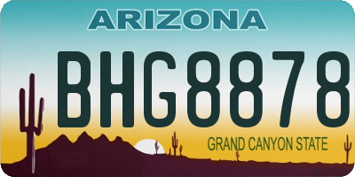 AZ license plate BHG8878