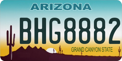 AZ license plate BHG8882