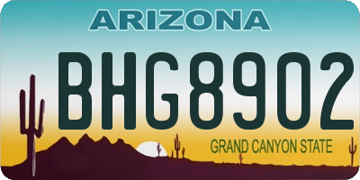AZ license plate BHG8902