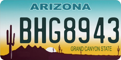 AZ license plate BHG8943