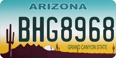 AZ license plate BHG8968