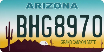 AZ license plate BHG8970