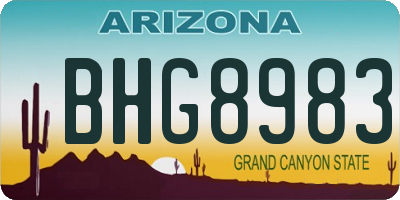 AZ license plate BHG8983