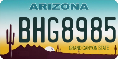 AZ license plate BHG8985
