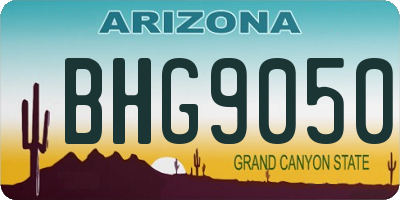 AZ license plate BHG9050