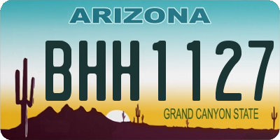 AZ license plate BHH1127