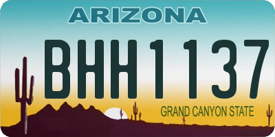 AZ license plate BHH1137