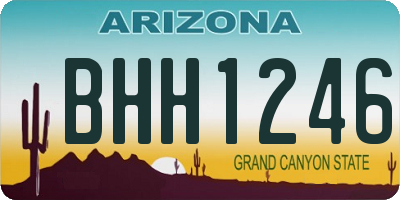 AZ license plate BHH1246