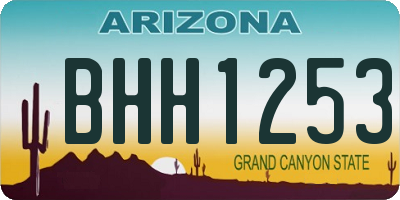 AZ license plate BHH1253