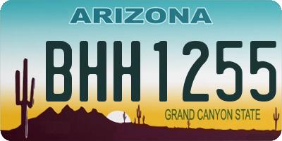 AZ license plate BHH1255