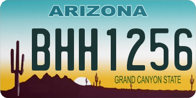 AZ license plate BHH1256