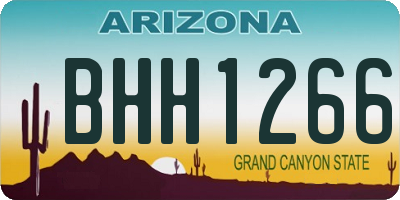 AZ license plate BHH1266