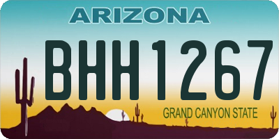 AZ license plate BHH1267