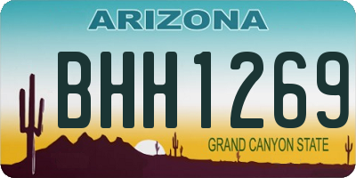 AZ license plate BHH1269
