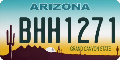 AZ license plate BHH1271