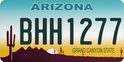 AZ license plate BHH1277