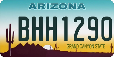 AZ license plate BHH1290