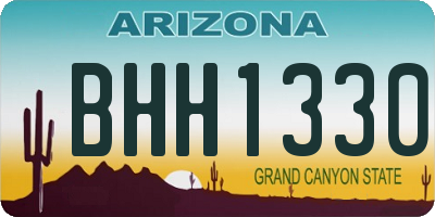 AZ license plate BHH1330