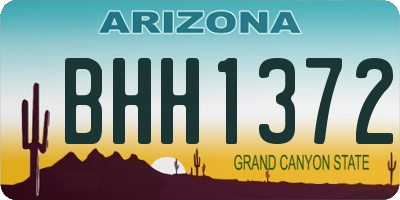 AZ license plate BHH1372