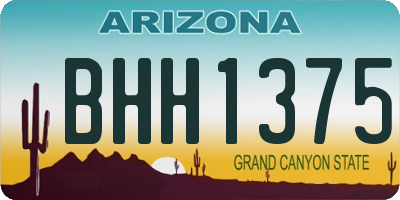 AZ license plate BHH1375
