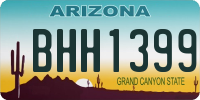 AZ license plate BHH1399