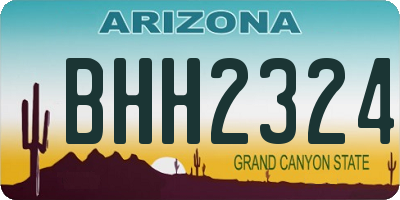 AZ license plate BHH2324