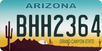 AZ license plate BHH2364