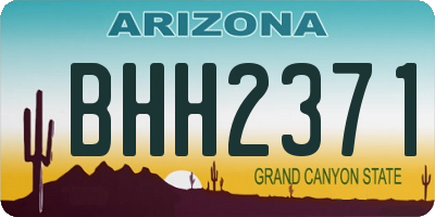 AZ license plate BHH2371