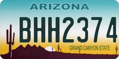AZ license plate BHH2374