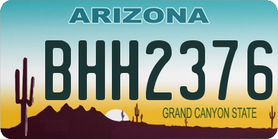 AZ license plate BHH2376